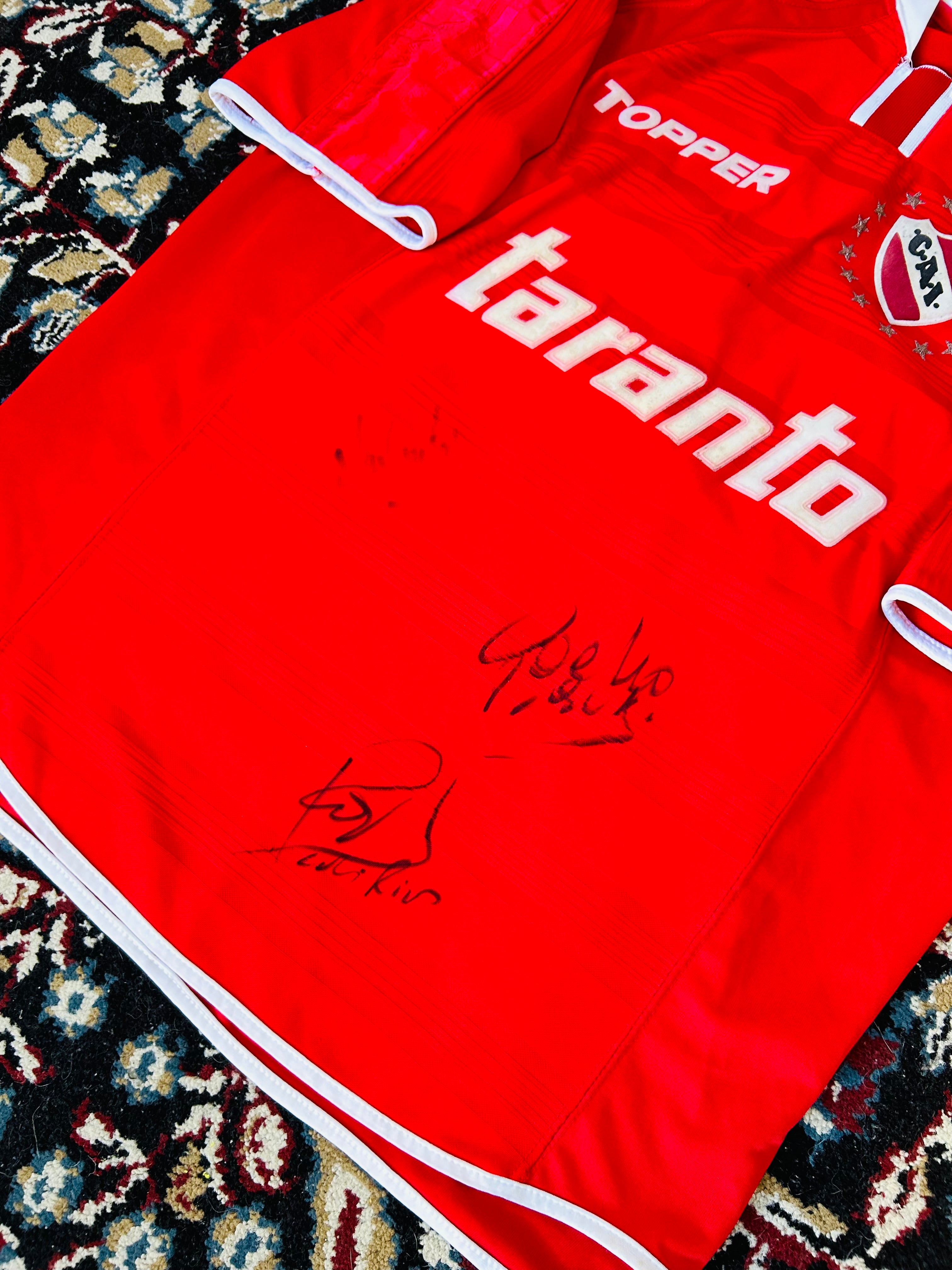 Camiseta Independiente 2002 Titular Autografiada Original
