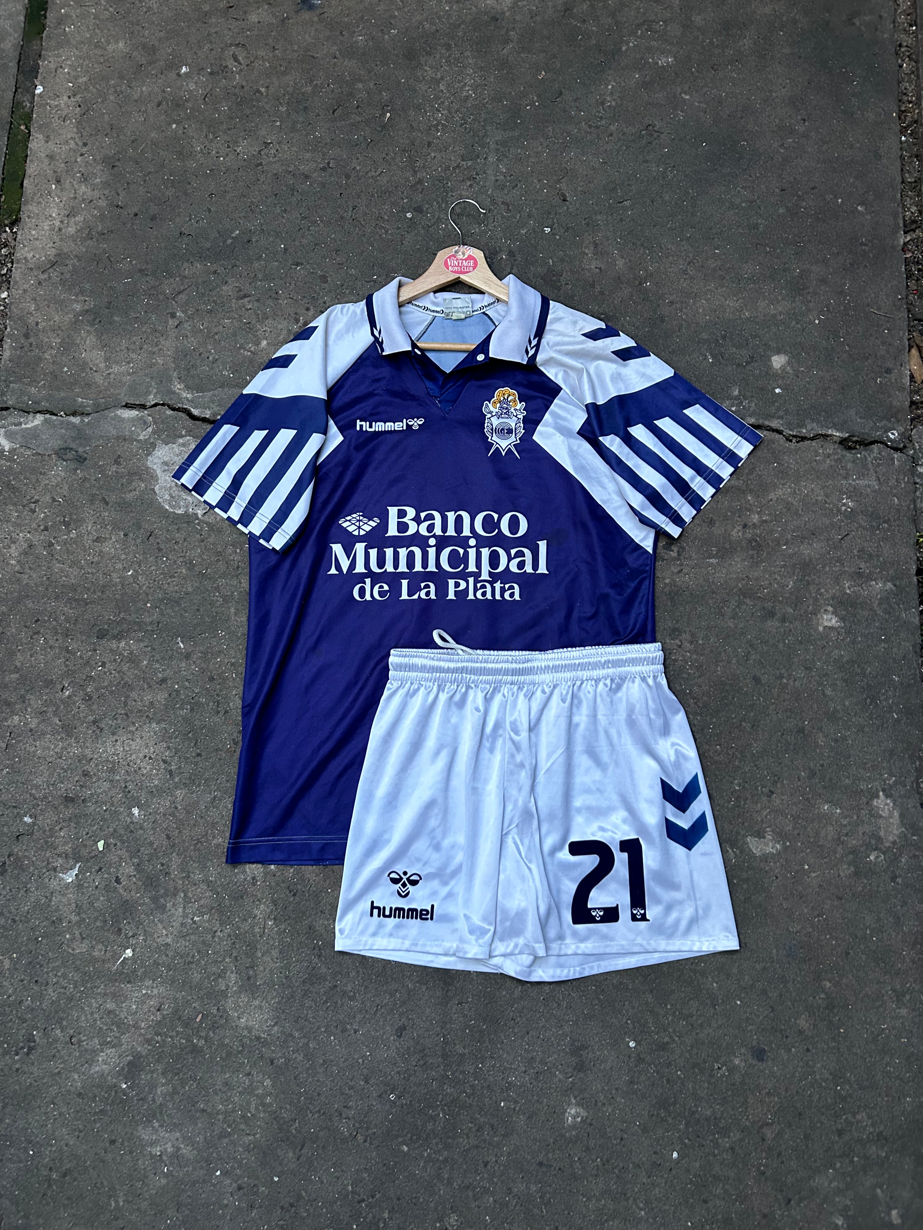 Camiseta Gimnasia 96' Suplente Usada x Pedro Troglio