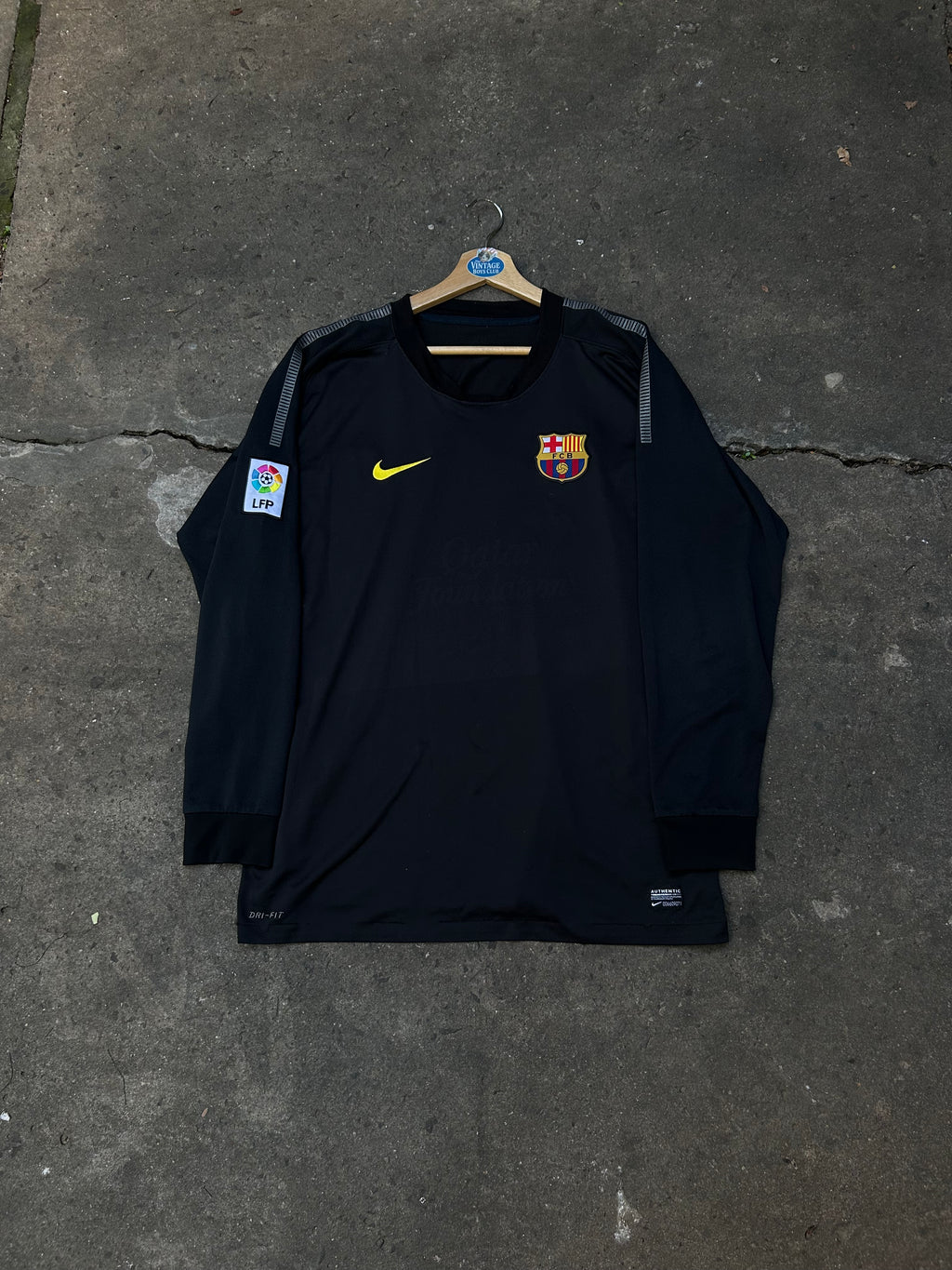 Camiseta Barcelona 2013 Negra Manga Larga Original