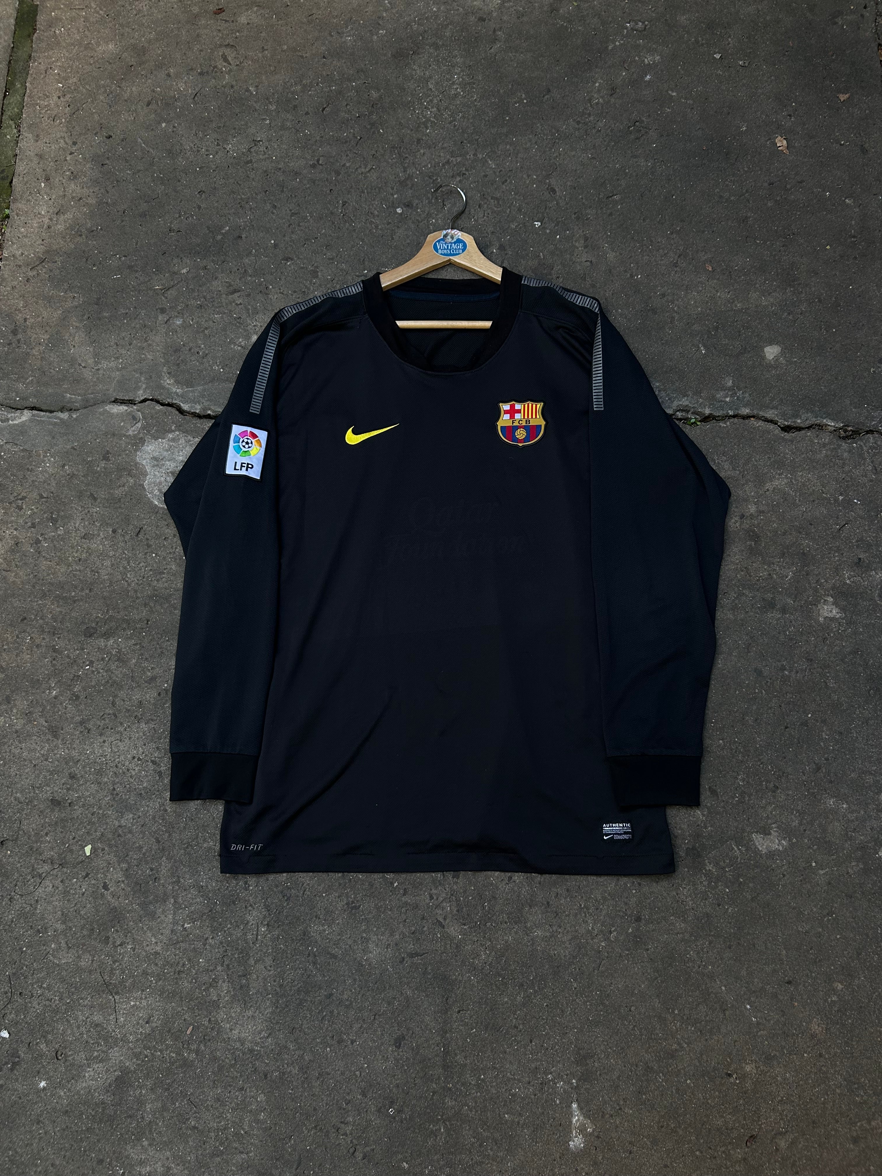 Camiseta Barcelona 2013 Negra Manga Larga Original