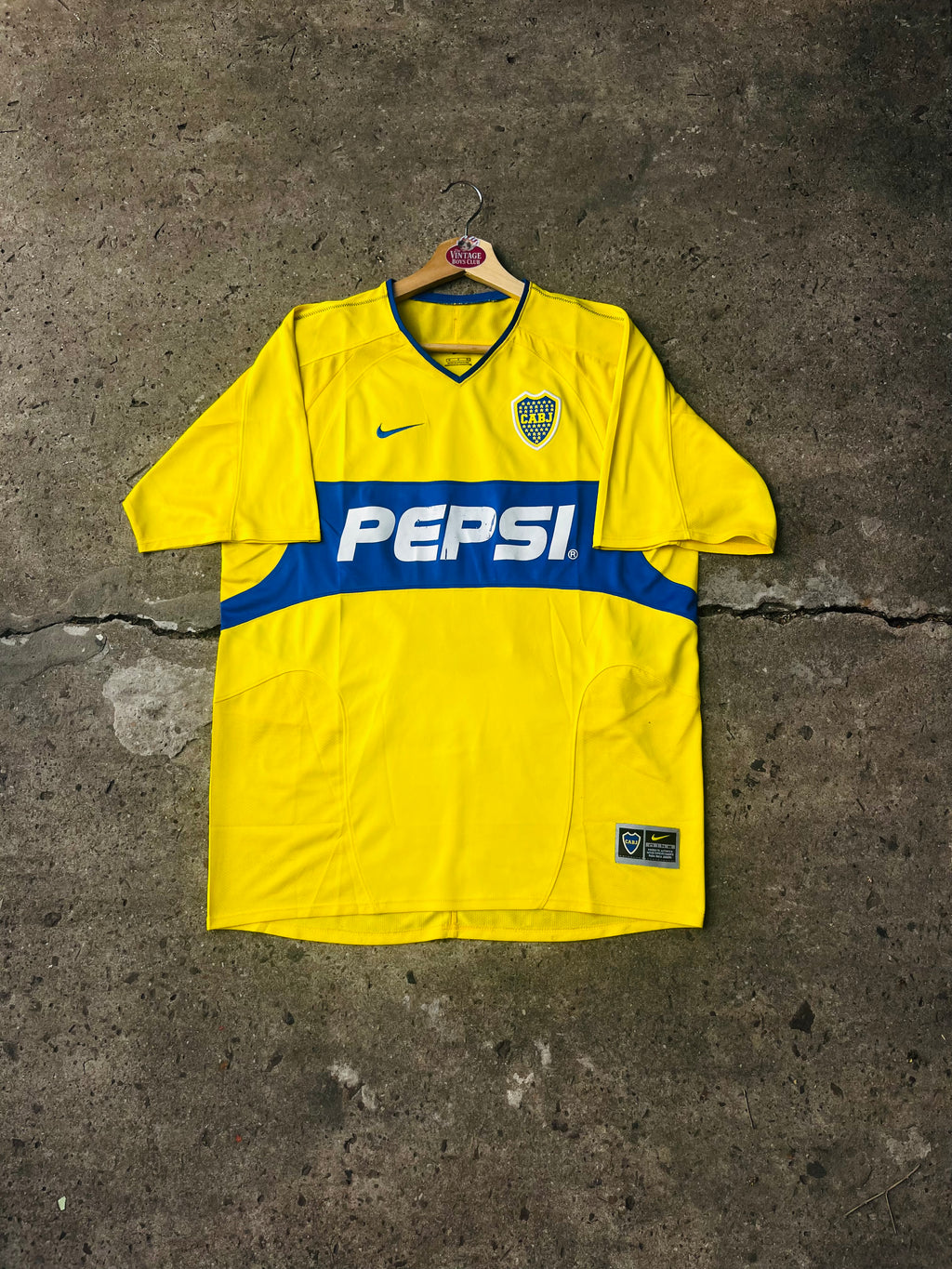 Camiseta Boca 2003 Amarilla de Clemente Rodríguez Original