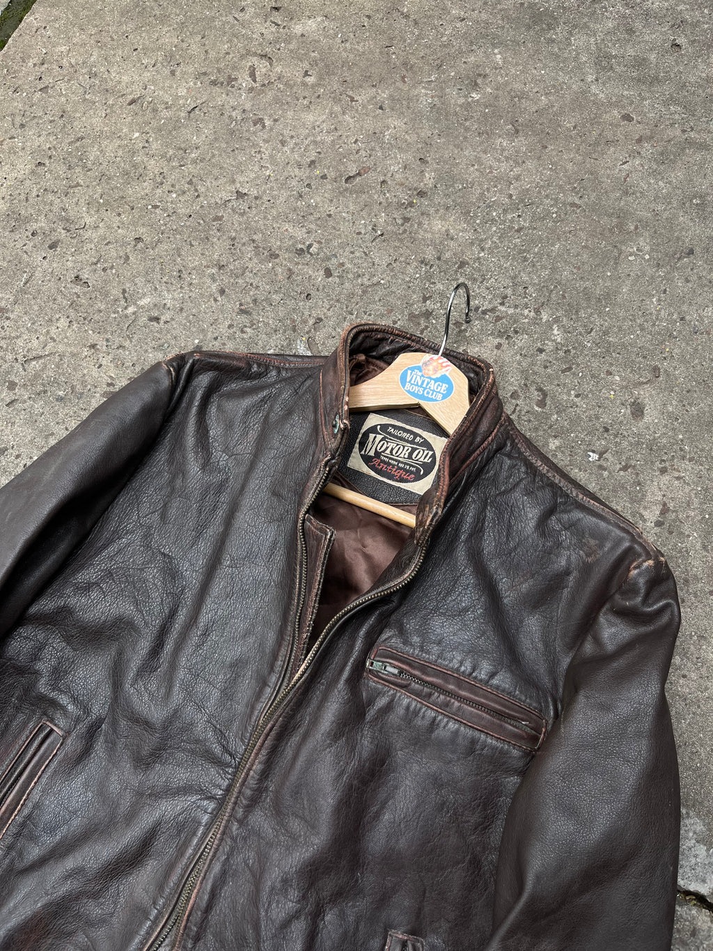 Campera Cuero Oil Vintage Original