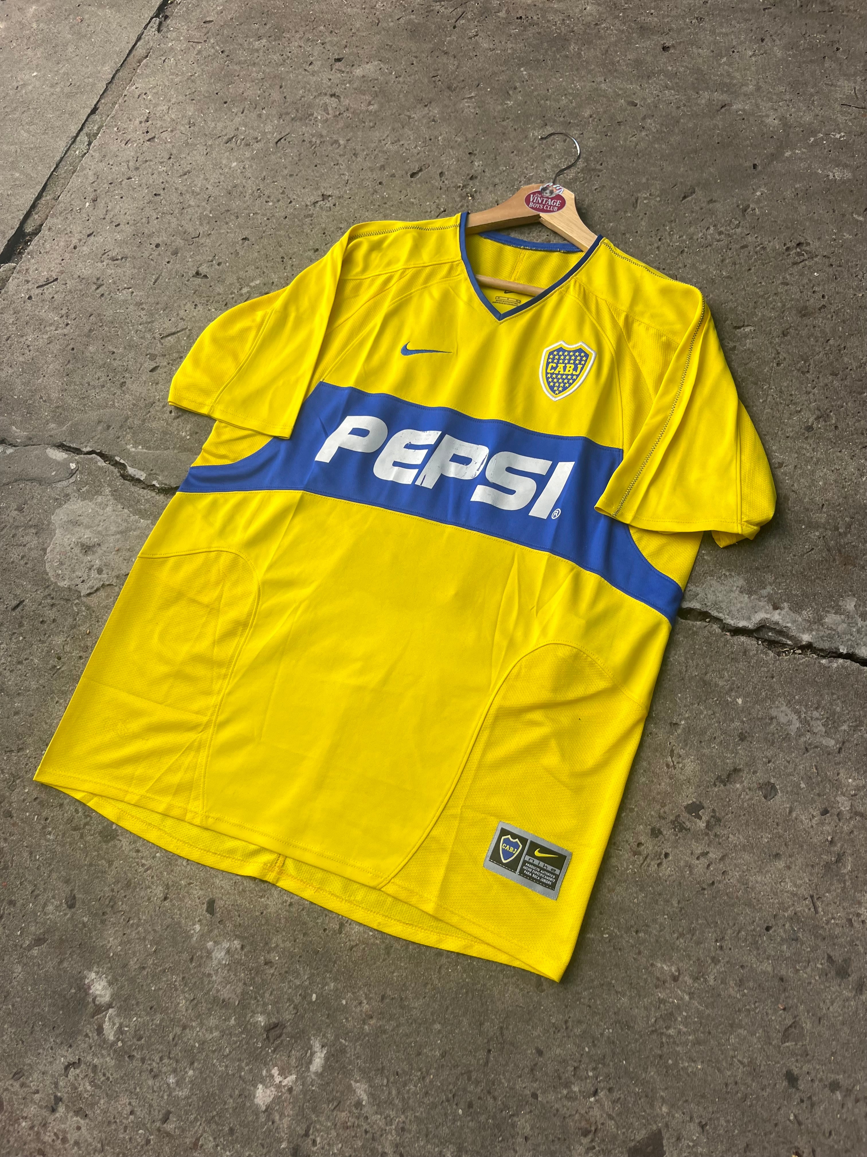 Camiseta Boca 2003 Amarilla de Clemente Rodríguez Original