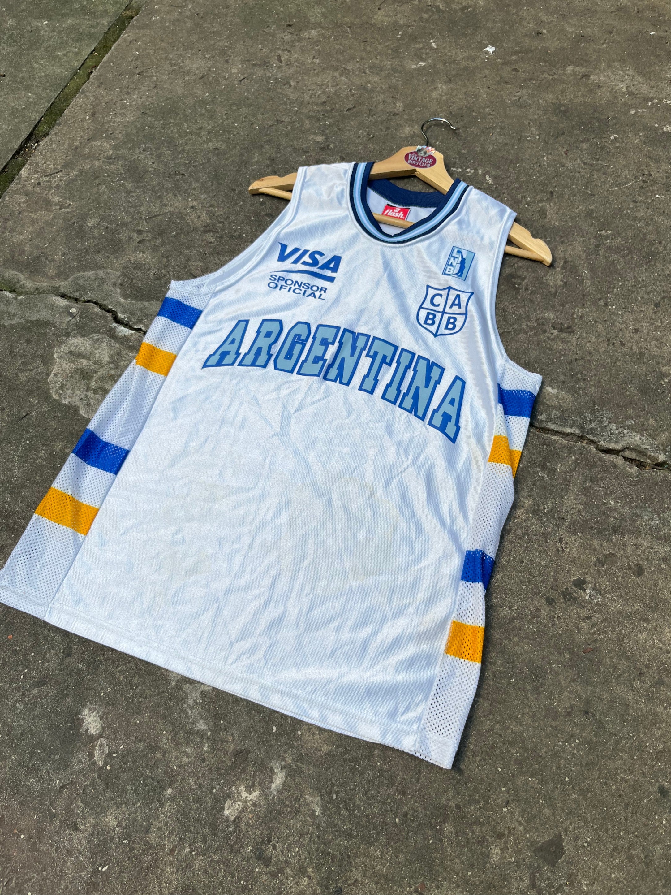 Camiseta Argentina Básquet Copa Visa 99' Flash Original