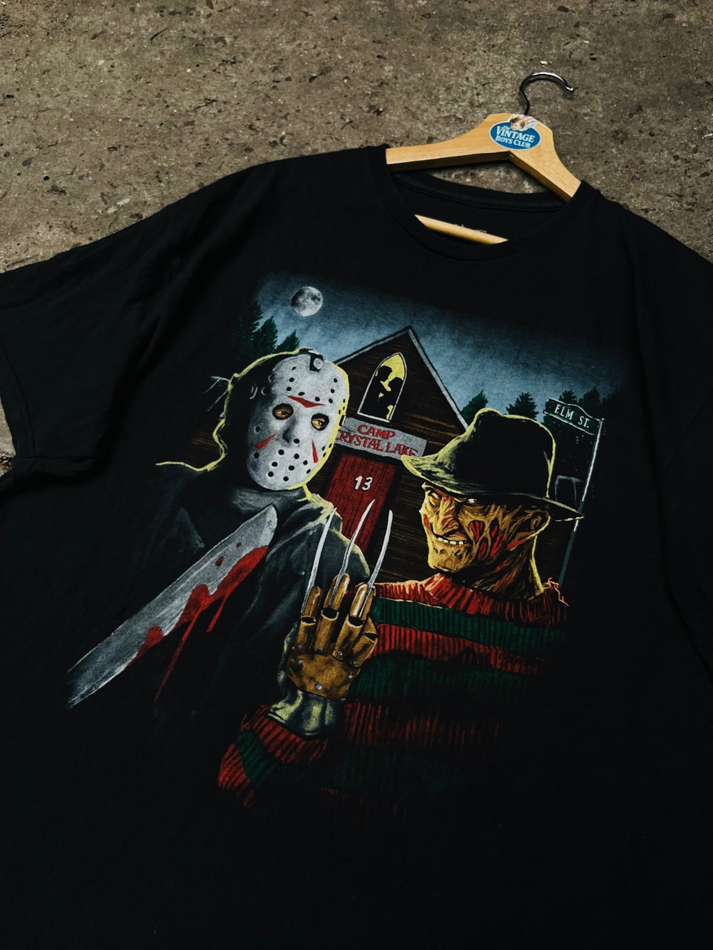 Remera Freddy Krueger y Jackson Americana Vintage Original