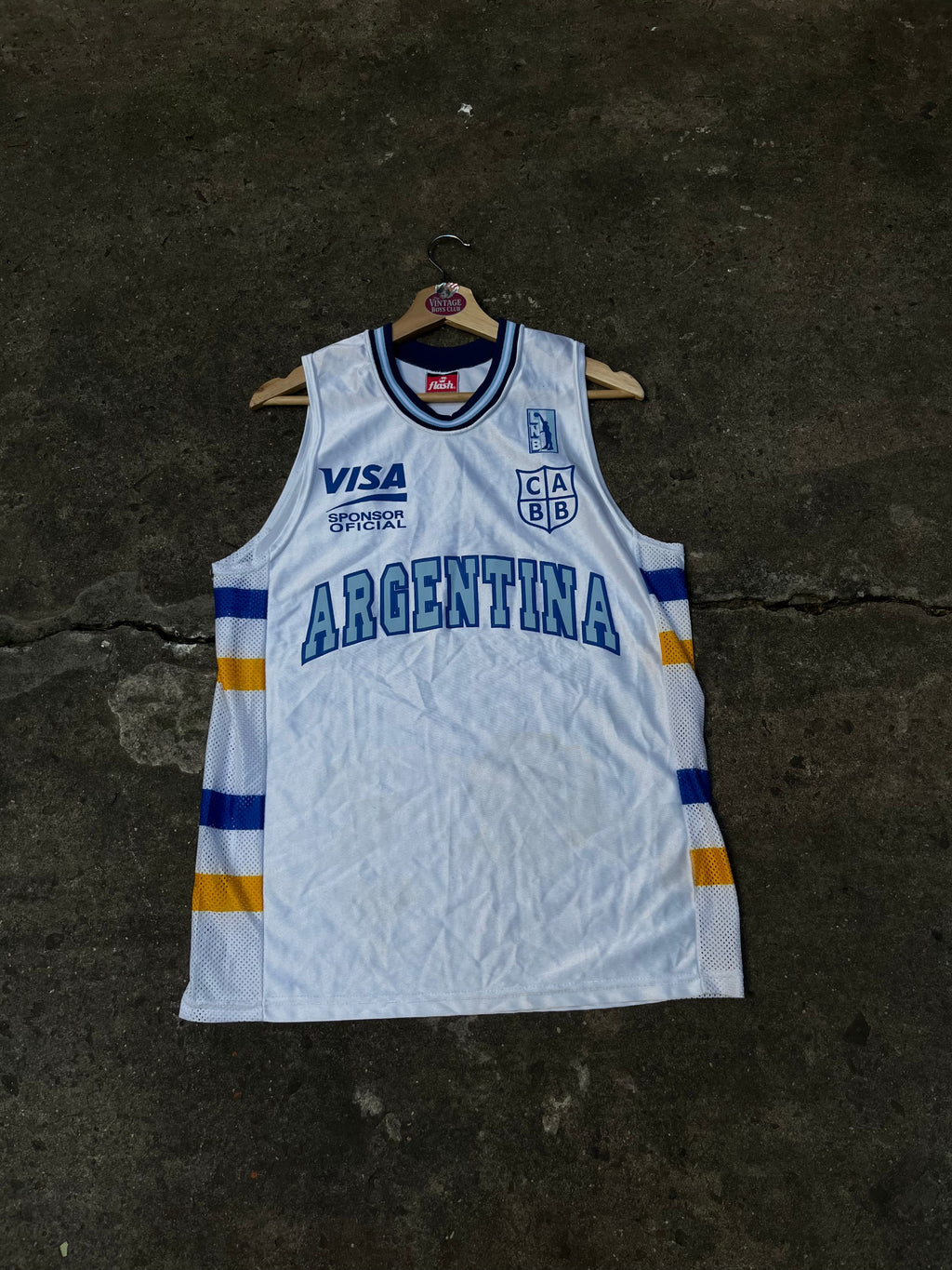 Camiseta Argentina Básquet Copa Visa 99' Flash Original