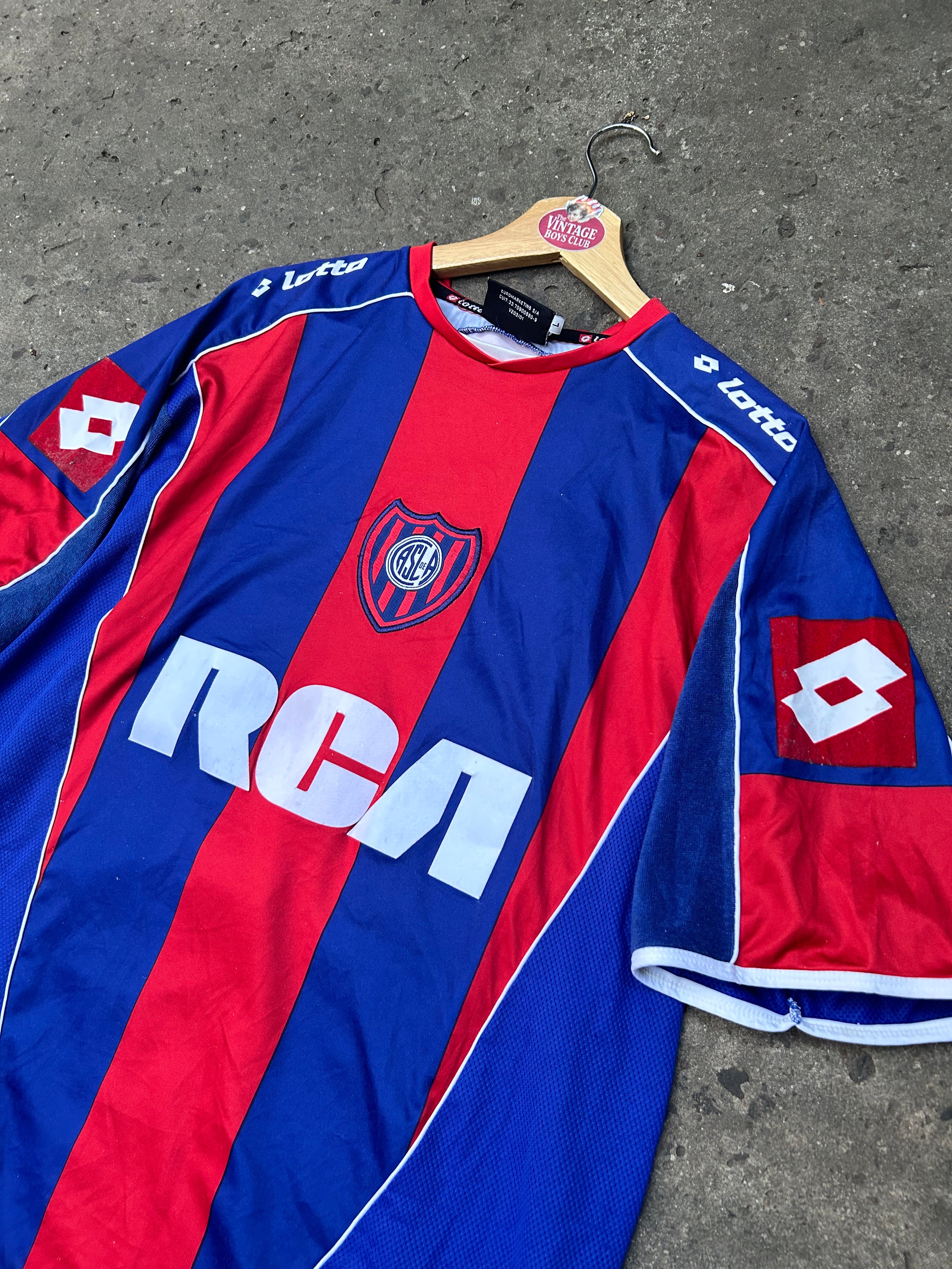 Camiseta San Lorenzo 2006 Lotto del Pocho Lavezzi Utilería